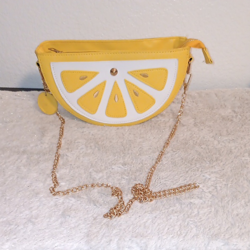 Chic Yellow Lemon Crossbody Bag NWOT